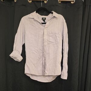 H&M Men's Casual Gray Button Down Shirt